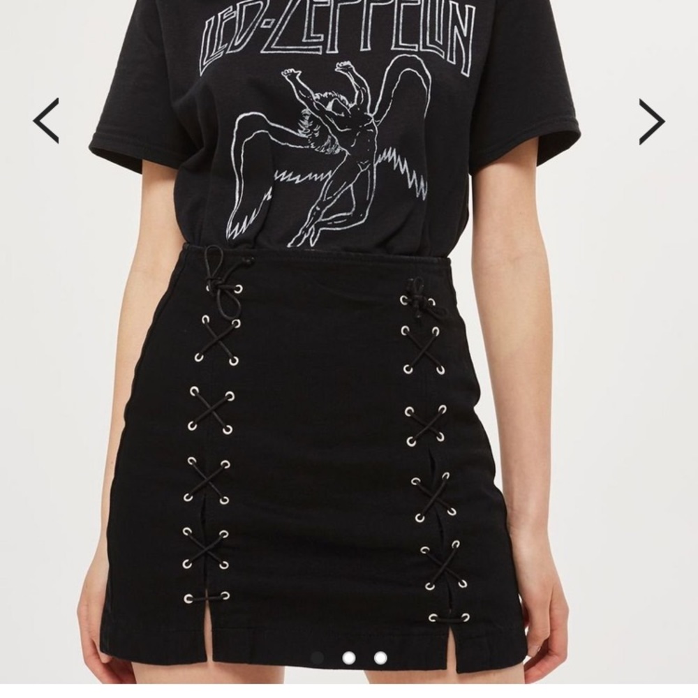 Top shop lace up skirt